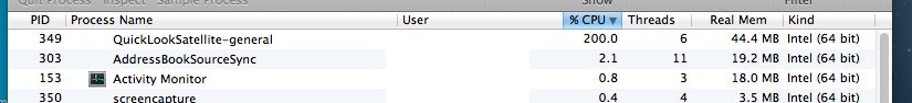 QuickLookSatellite-general 200% CPU