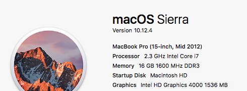 My mac specs