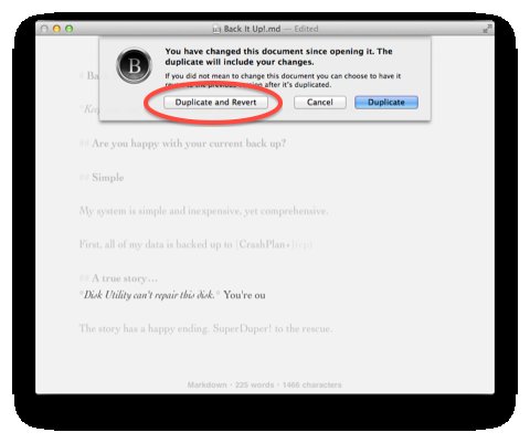 image of Byword Duplicate and Revert